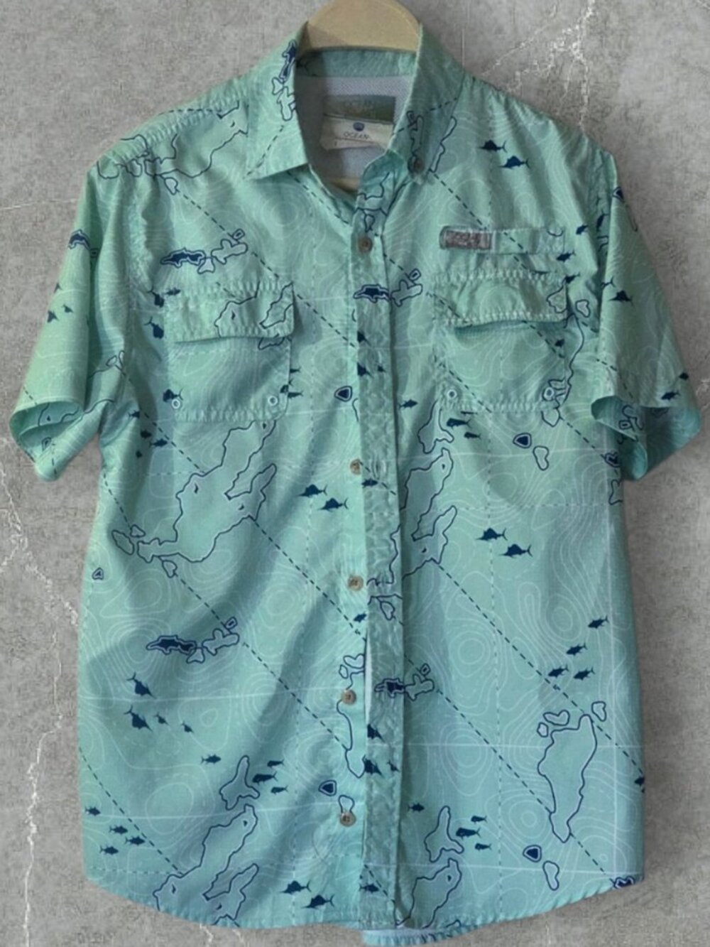 Ocean Coast Boys Large Fishing Shirt - Like New